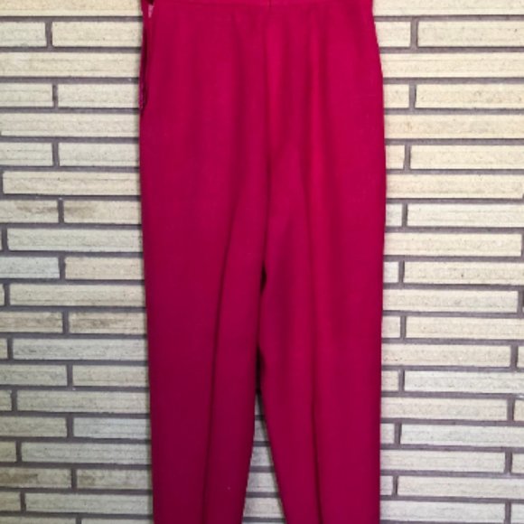 Vintage Raspberry Pinstripe Pants - Waist 28 - Picture 2 of 9